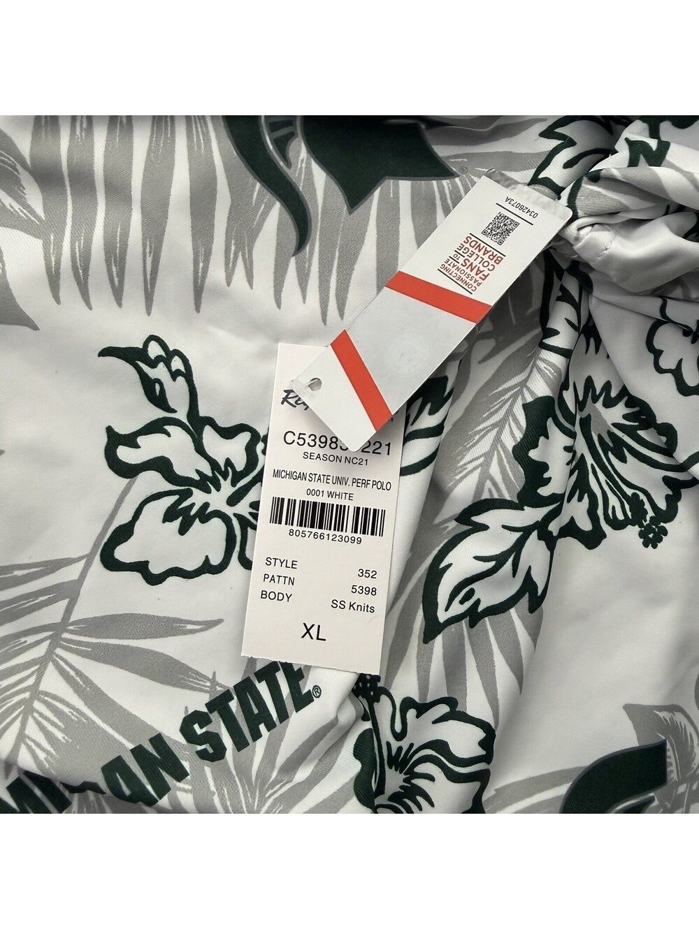 Reyn Spooner Michigan State Hawaiian Performance Polo Men’s Size XL Short Sleeve - Picture 3 of 5
